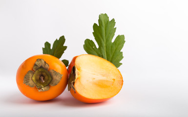 kaki fruit isolated on a white background