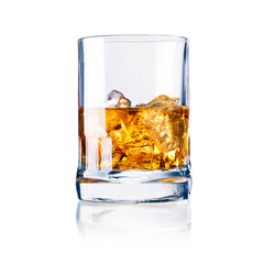 glass of whisky, isolated