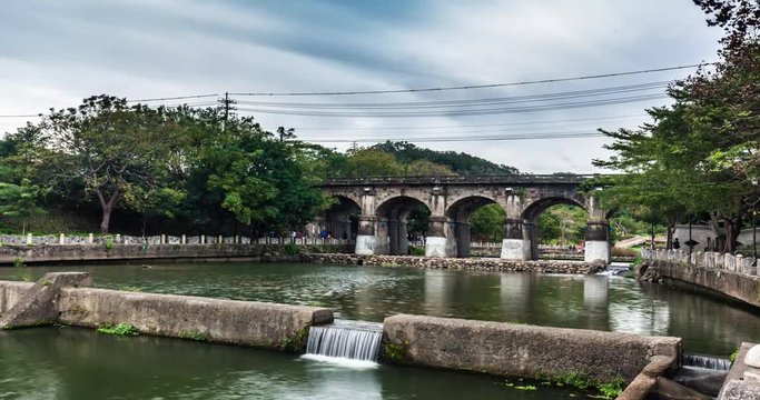 Hsinchu doan bridge in taiwan timelapse
