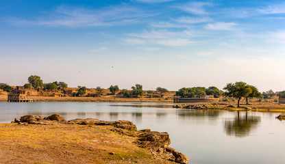 Fototapeta na wymiar Gadi Sagar (Gadisar), Jaisalmer, Rajasthan, India, Asia