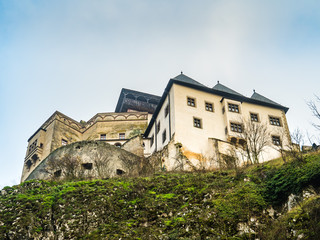Fototapeta na wymiar Lower view of Trencin Castle, Slovakia.