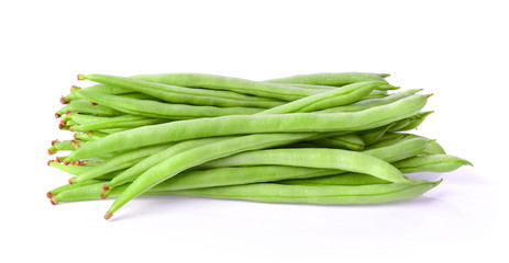 Green beans isolated on a white background