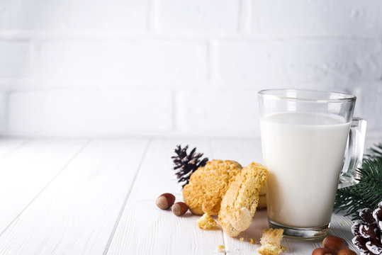 glass of milk and cookies left for Santa Claus specifically.