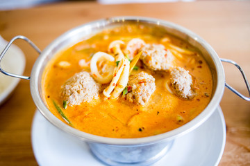 Spicy curry seafoods
