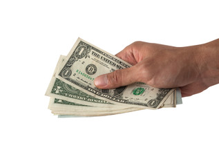 Hand holding cash