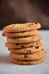 cookies with  chocolate chips 