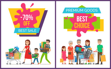 Best Sale and Premium Good Set Vector Illustration