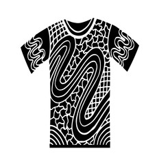 Shirt design with abstract ornament.