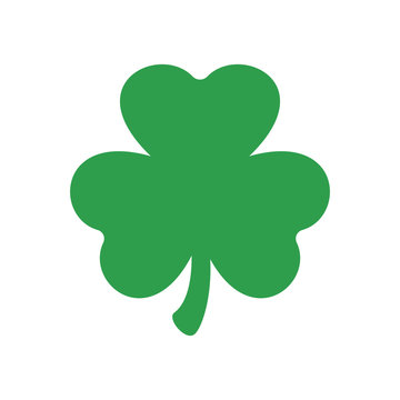 Three leaf clover. Vector icon. St Patricks day. Clover silhouette.