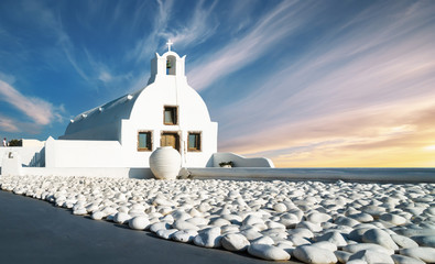 Greece, Santorini, Oia. Greece, Santorini, Oia. Sunset