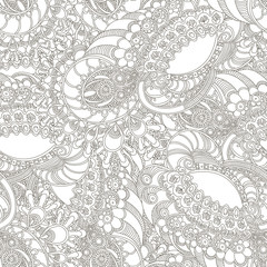 Seamless floral ethnnic doodle background pattern