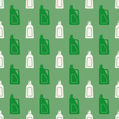 Seamless pattern with cleaning chemical products for your design