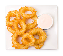 squid rings, fried in batter