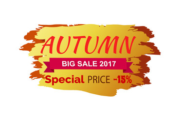 Autumn Special Big Sale 2017 Vector Illustration
