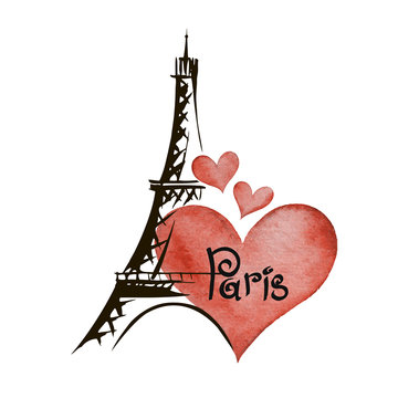 Paris hand drawn