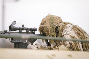 Romanian army sniper