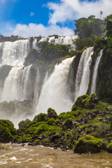 Iguazu Falls, between Argentina and Brazil.
