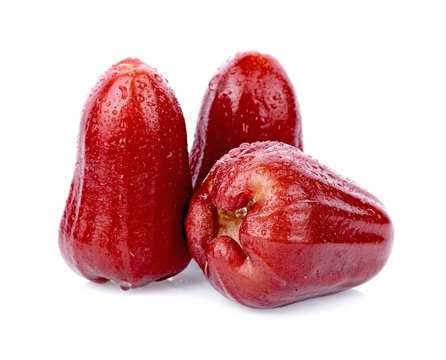 Rose apples isolated on white background.