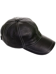 men's leather cap with a white background