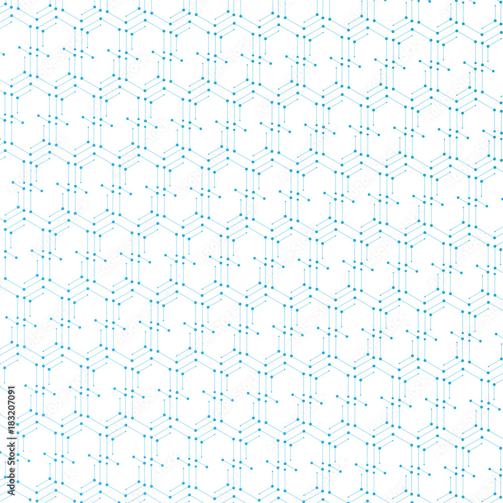 Poster Vector background of hexagons