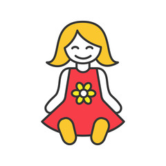 Baby doll color icon