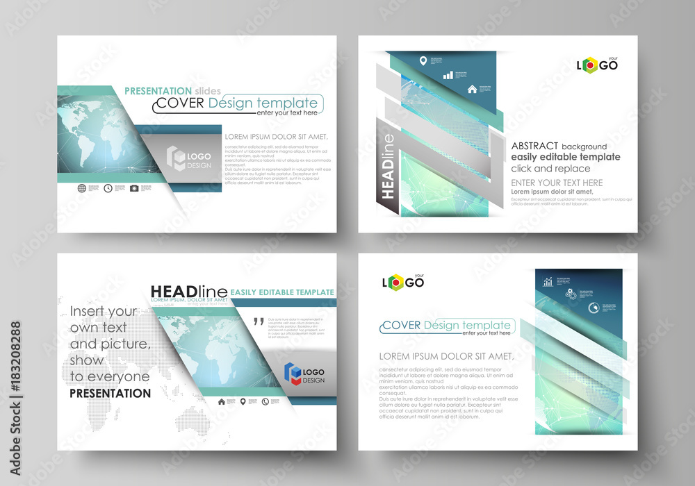 Aufkleber the minimalistic abstract vector illustration of the editable layout of the presentation slides desi