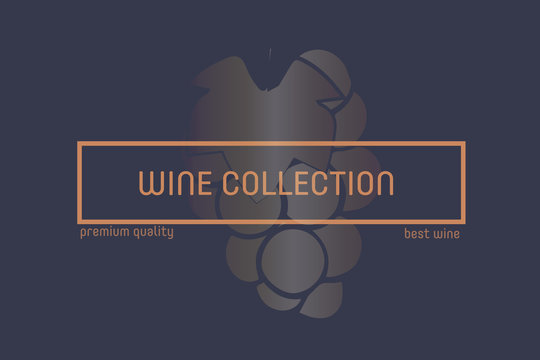 Logo template for design of wine card