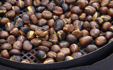roast chestnuts cooked over the  grill