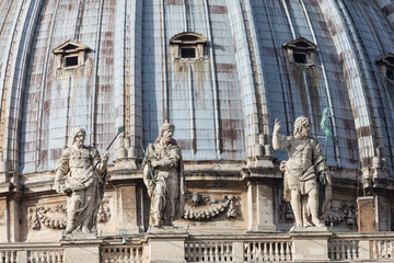 Fototapeta na wymiar Detail of the Palace of the Vatican, 