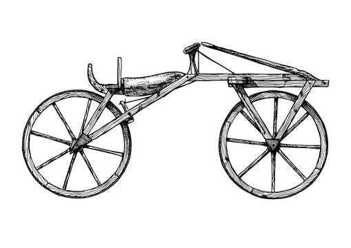 Fototapeta Hand drawn illustration of bicycle