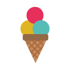 Ice cream cone icon vector illustration graphic design
