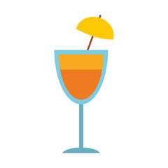 Delicious cocktail cup icon vector illustration graphic design