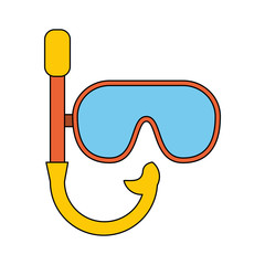Diving mask symbol icon vector illustration graphic design