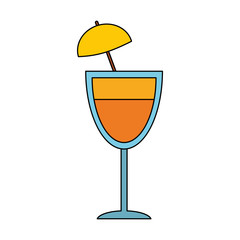 Delicious cocktail cup icon vector illustration graphic design