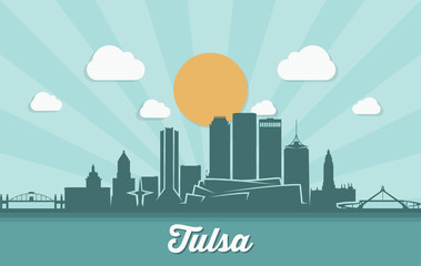 Obraz premium Tulsa skyline - Tulsa