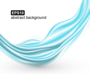 Abstract blue waves background. Vector illustration.