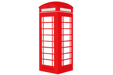 Red Telephone Box Vector