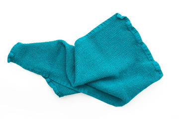 Kitchen towel closeup, on white background.