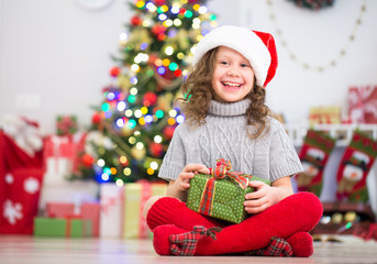 little girl in christmas