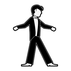 Fiance with suit cartoon icon vector illustration graphic design
