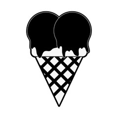 Ice cream cone icon vector illustration graphic design