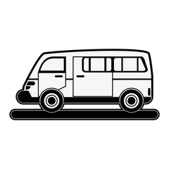 Van vehicle isolated icon vector illustration graphic design