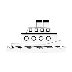 Fishing ship isolated icon vector illustration graphic design
