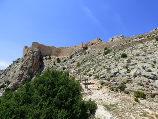 Castillo de Castellote. Pueblo de Teruel ( Aragon) en la comarca turolense del Maestrazgo, en España