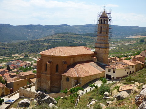Castellote. Pueblo de Teruel ( Aragon) en la comarca turolense del Maestrazgo, en Espa&ntilde;a
