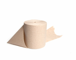 Toilet paper isolated on the white