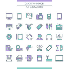 gadget and devices icon set