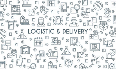 Logistic and delivery banner