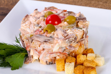 Beef salad with parsley