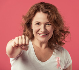 Woman against breast cancer